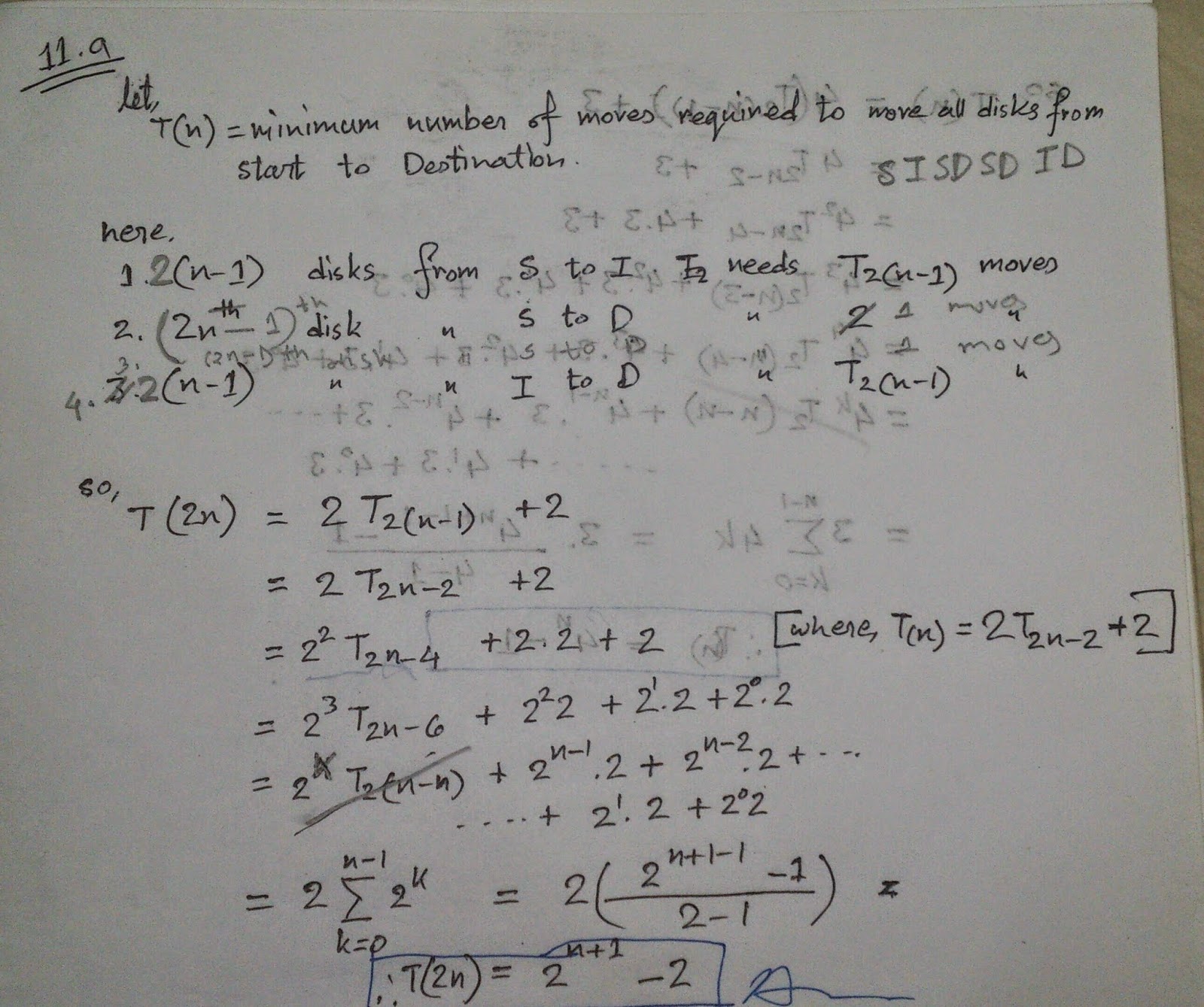 Memoir. Concrete Mathematics Exercise Solution Chapter 1[problem no 11].