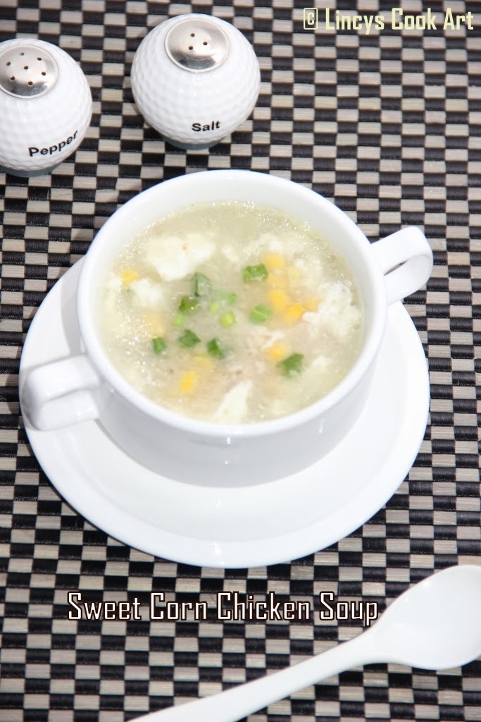 Sweet Corn Chicken Soup Lincy's Cook Art