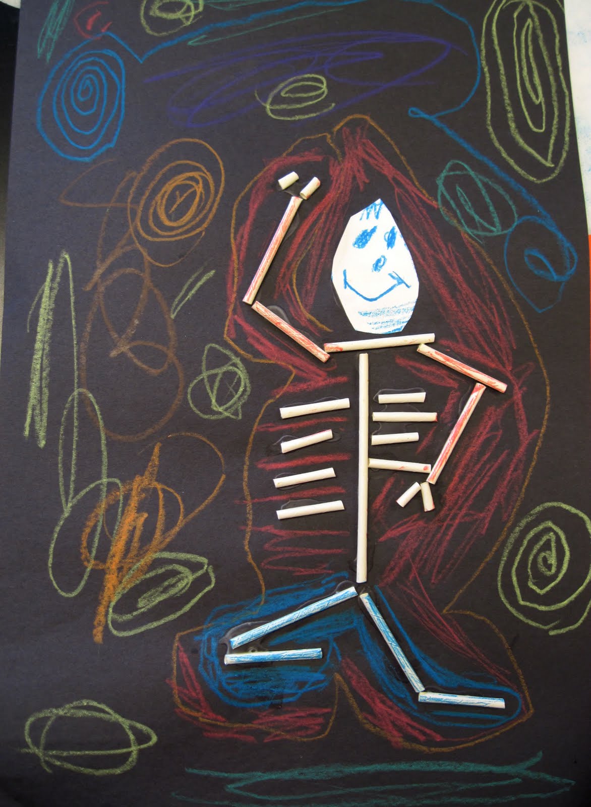 Paper Straw Skeleton Craft - Our Kid Things