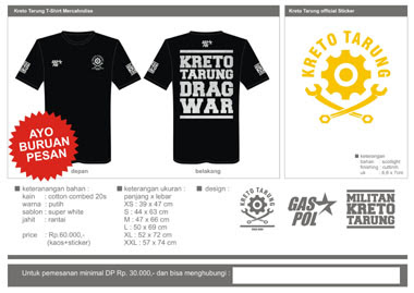 KRETO TARUNG T-SHIRT MERCHANDISE