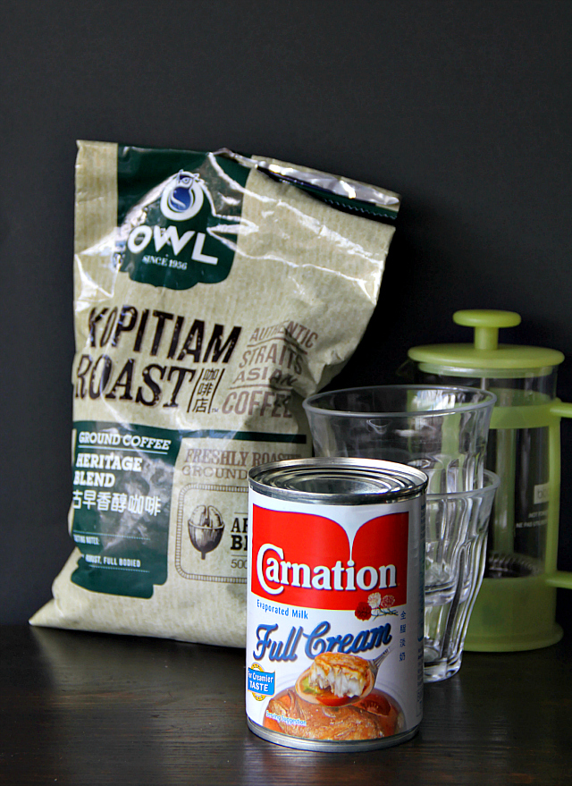 singapore shiok! kopi see (coffee with evaporated milk)