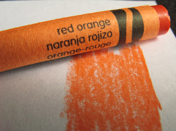 joe RedOrange Crayon