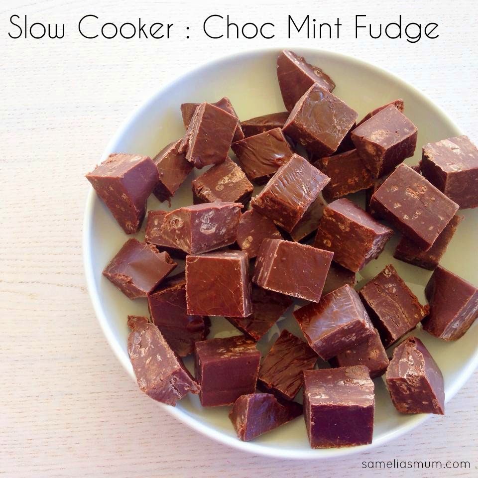 Slow Cooker Choc Mint Fudge {RECIPE} Samelia's Mum