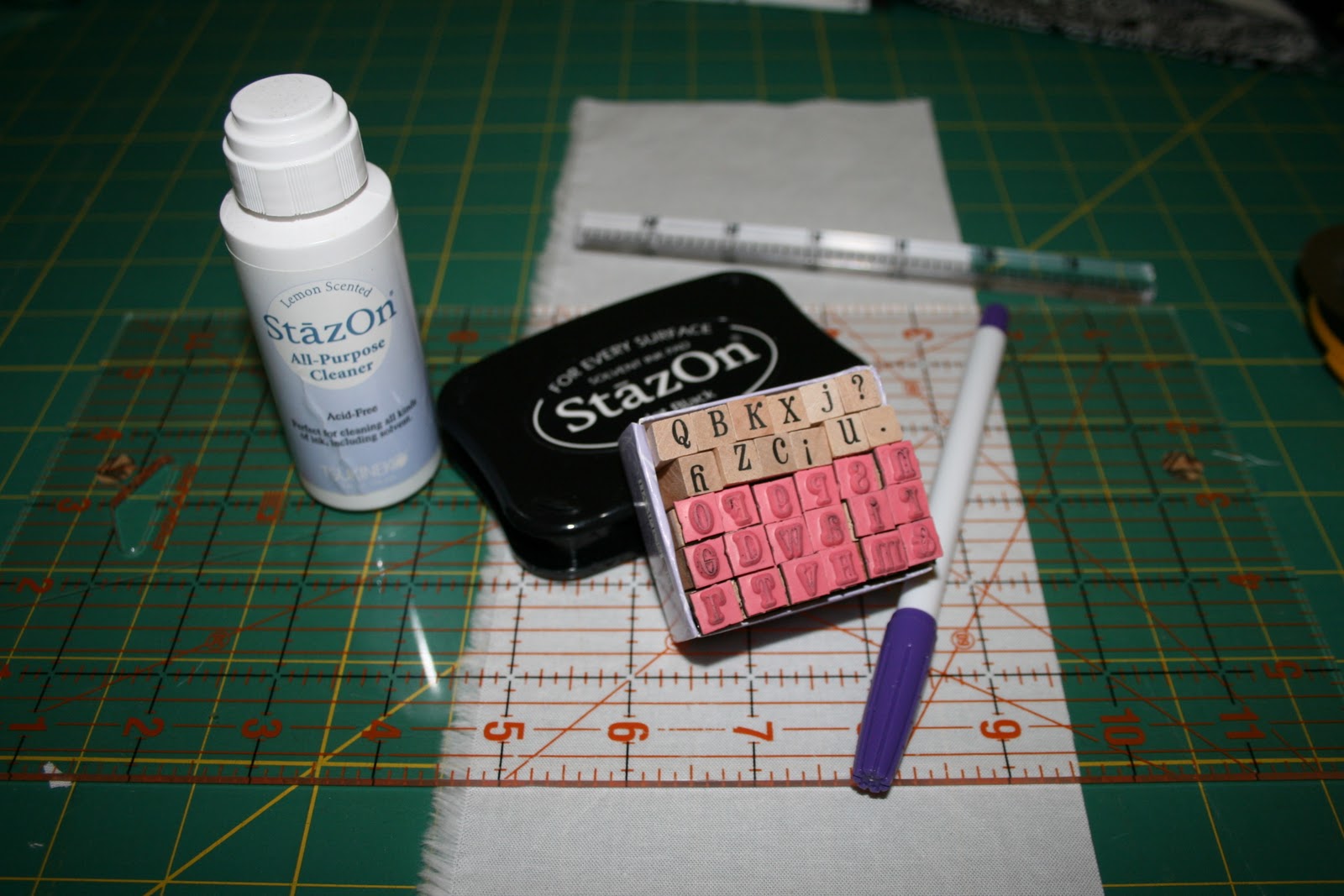 freezeframe Rubber Stamping on Fabric