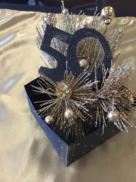 The Dabbling Crafter: Black & Gold 50th Birthday Surprise Party