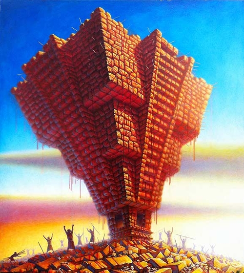 03-Pyramid-Jeff-Mihalyo-Symbolism-and-Narrative-in-Surreal-Oil-Paintings-www-designstack-co