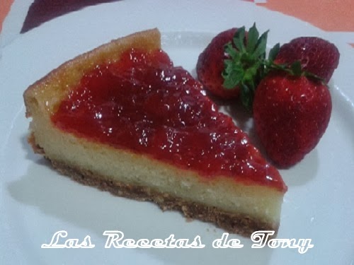 Tarta De Queso Mascarpone Con Mermelada De Fresa
