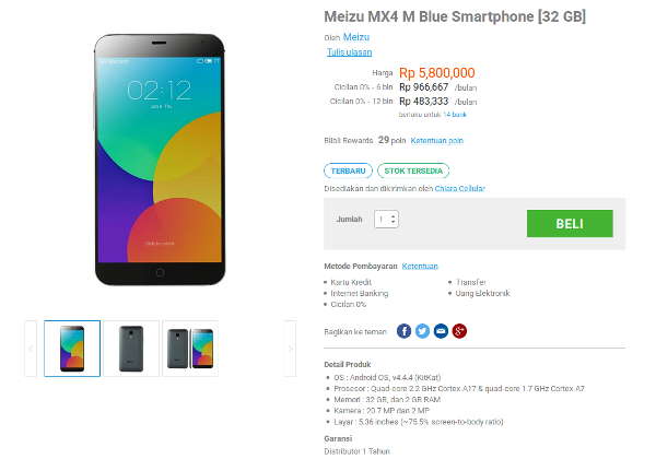 Asyiik, Meizu MX4 Sudah Tersedia di Pasaran Asyiik, Meizu MX4 Sudah Tersedia di Pasaran