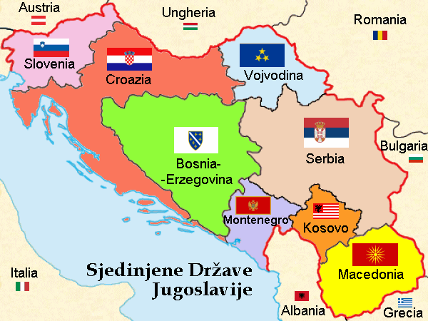Le province della jugoslavia