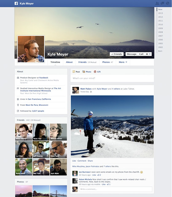 Hands On With New One Column Facebook Timeline