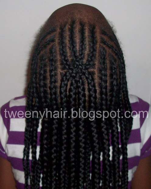 tweeny hair double crossed cornrow