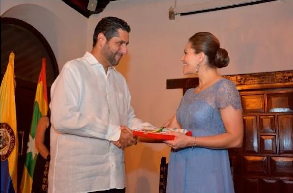 Crown Princess Victoria and Prince Daniel attend a reception hosted by the Mayor of Cartagena in Colombia 