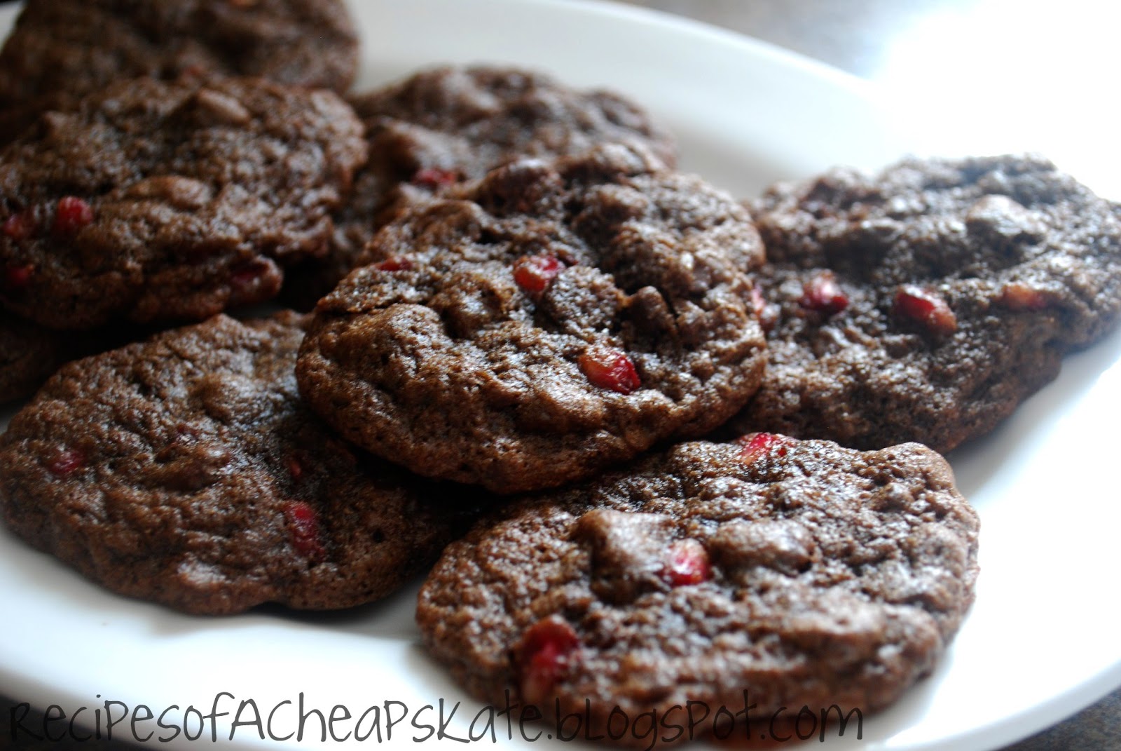 chocolate pomegranate cookies 