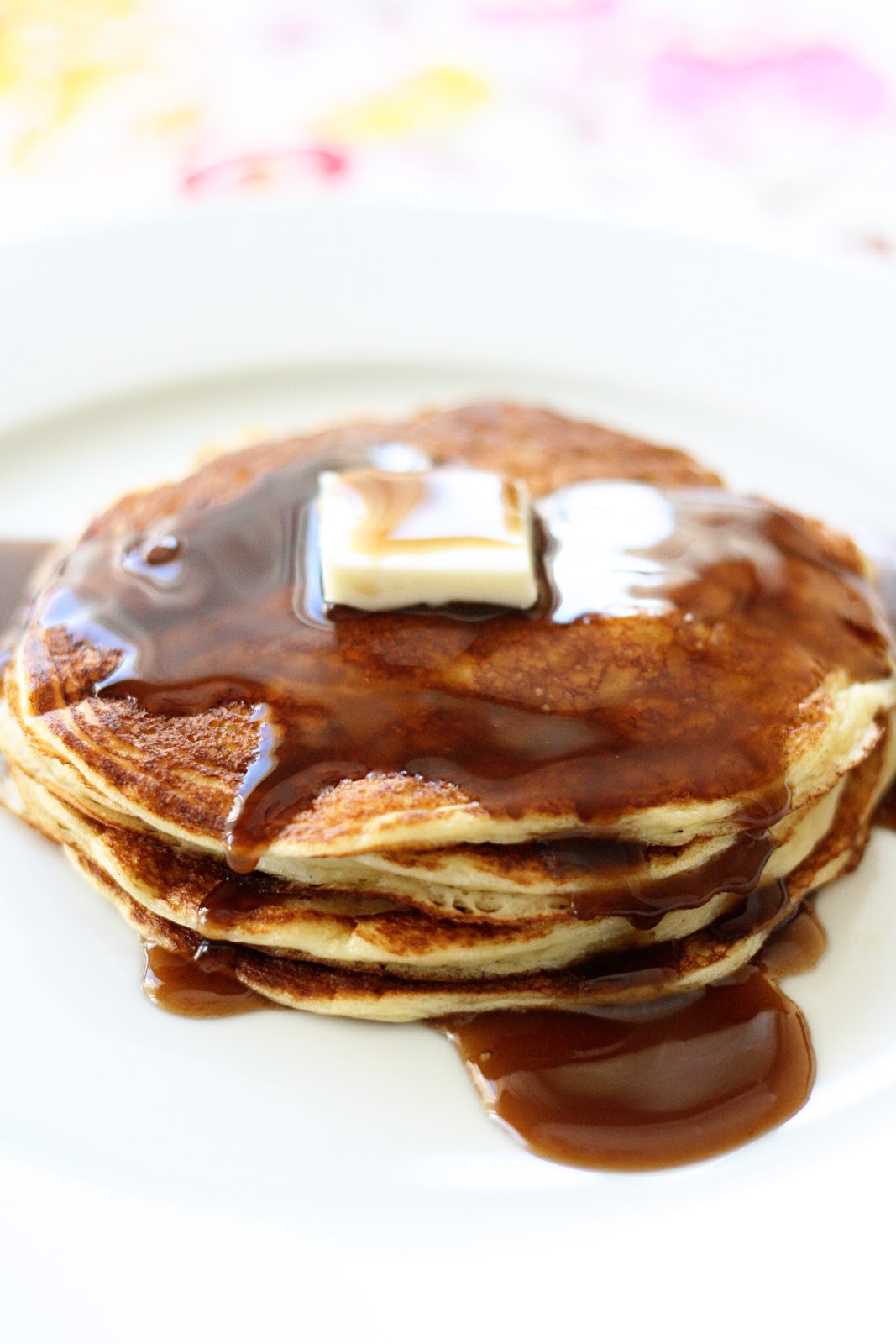 Naughty Carbs Greek Yogurt Pancakes and Maple Syrup (Low Carb/Low Fat)