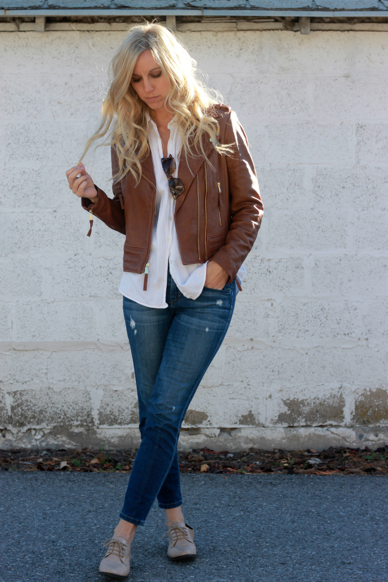 RUN STYLE RUN Blonde Locks and this Leather Jacket