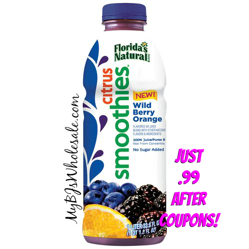 Florida's Natural Wildberry Smoothies Just .99 Each at BJs
