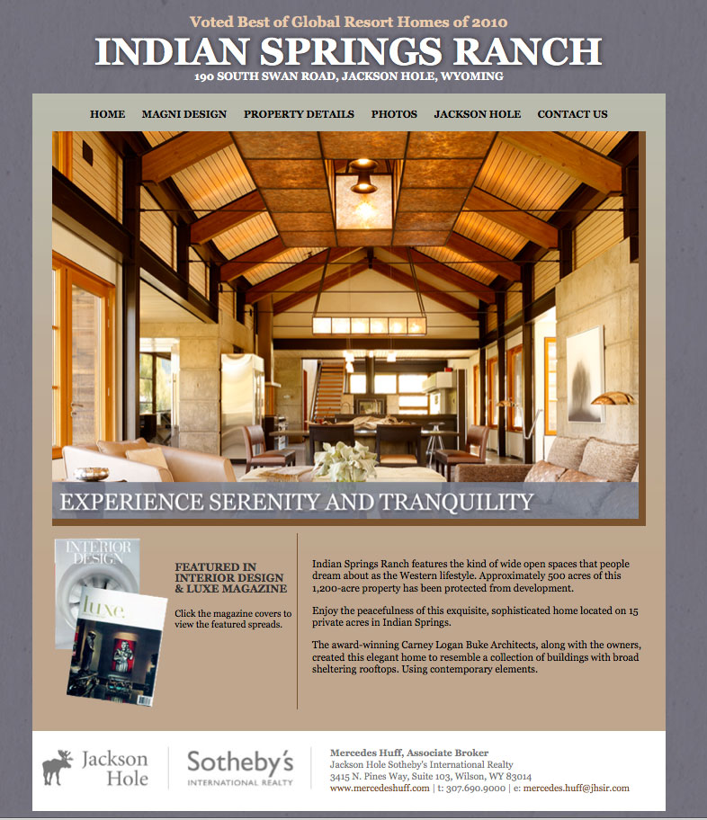 Sotheby's Indian Springs Ranch Gliffen Designs