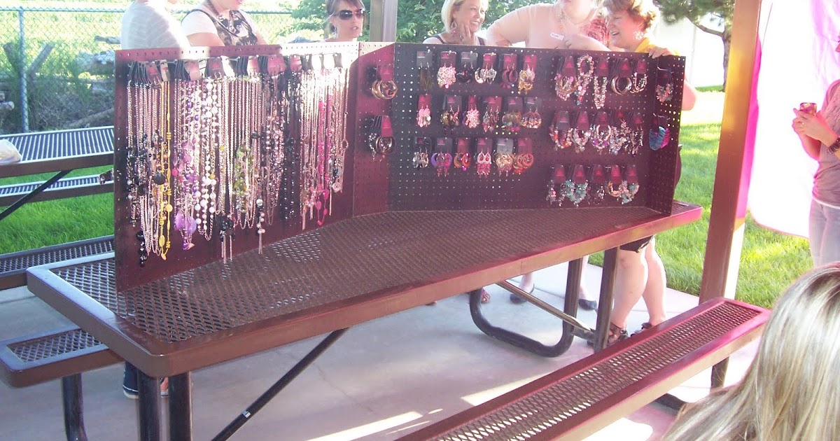 Jewelry For Five Support Folding Pegboard Display