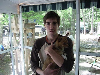 Jeff Bauman with pet dog