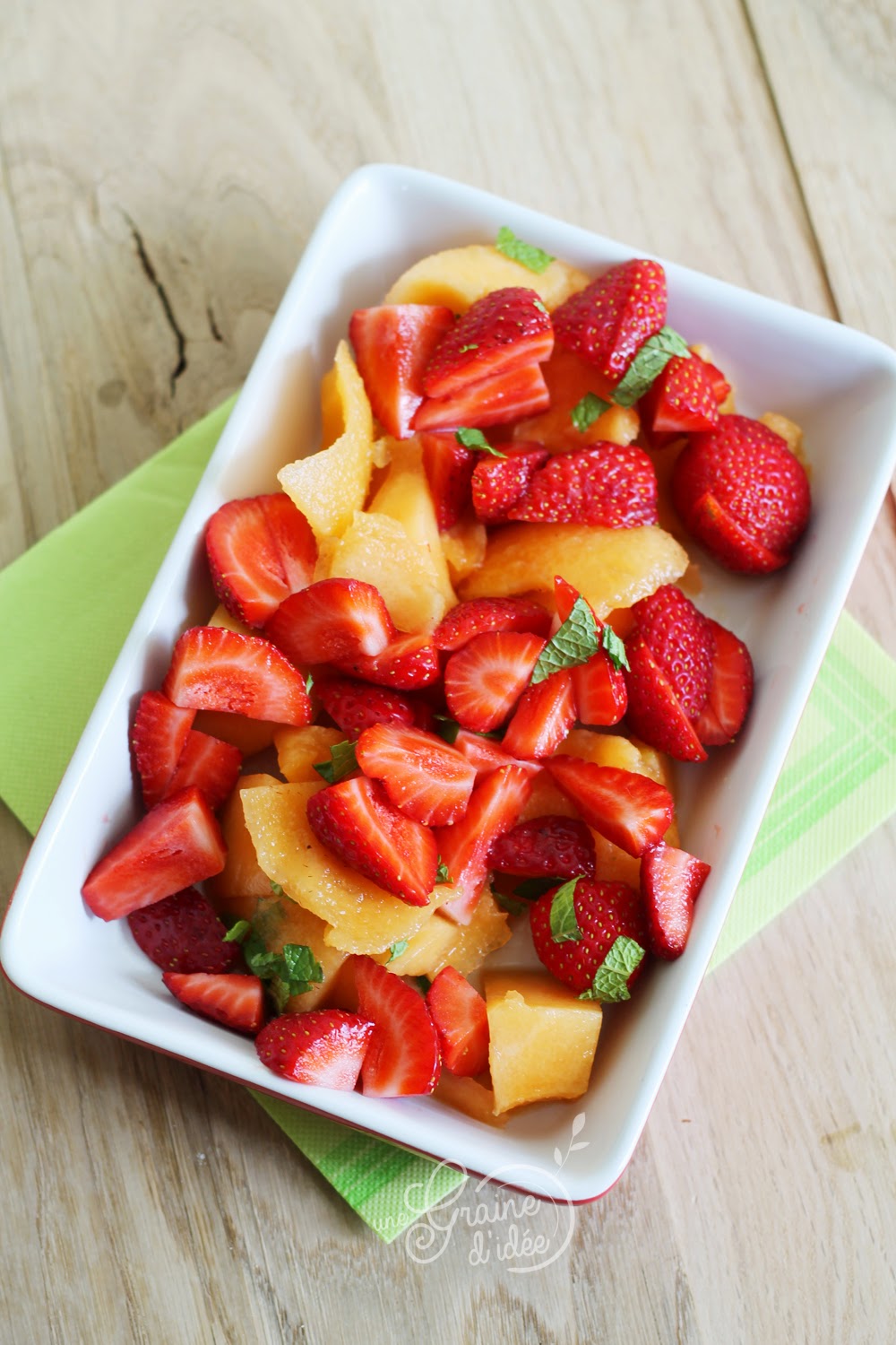 Smoothie Melon, Fraises et Menthe Une Graine d'Idée