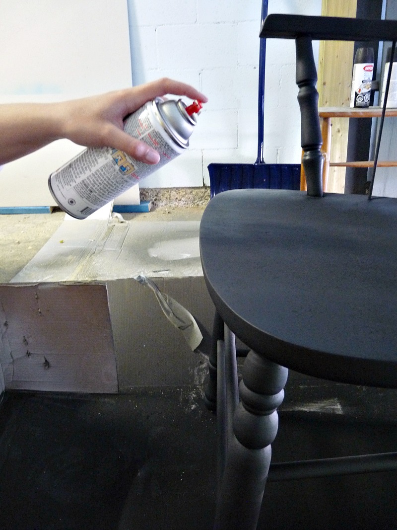 Matte Black Spray Paint Project