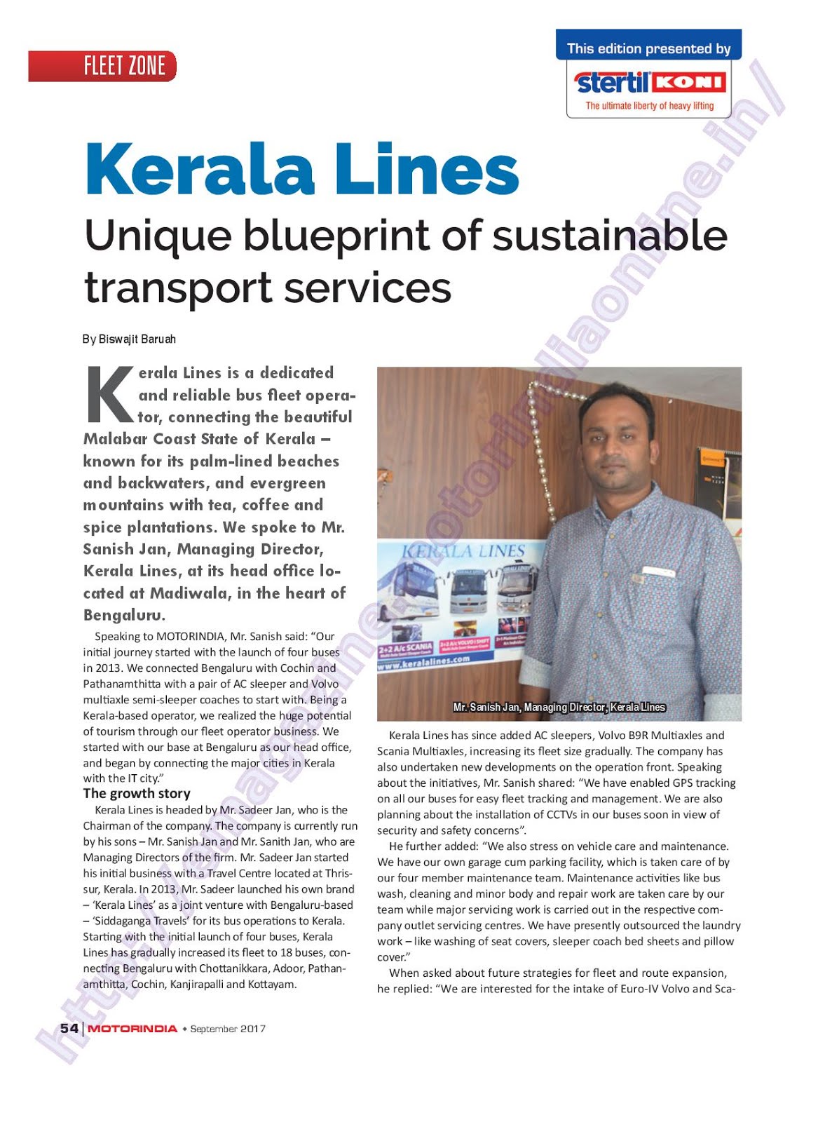 MOTOR INDIA ARTICLE 18 : KERALA LINES