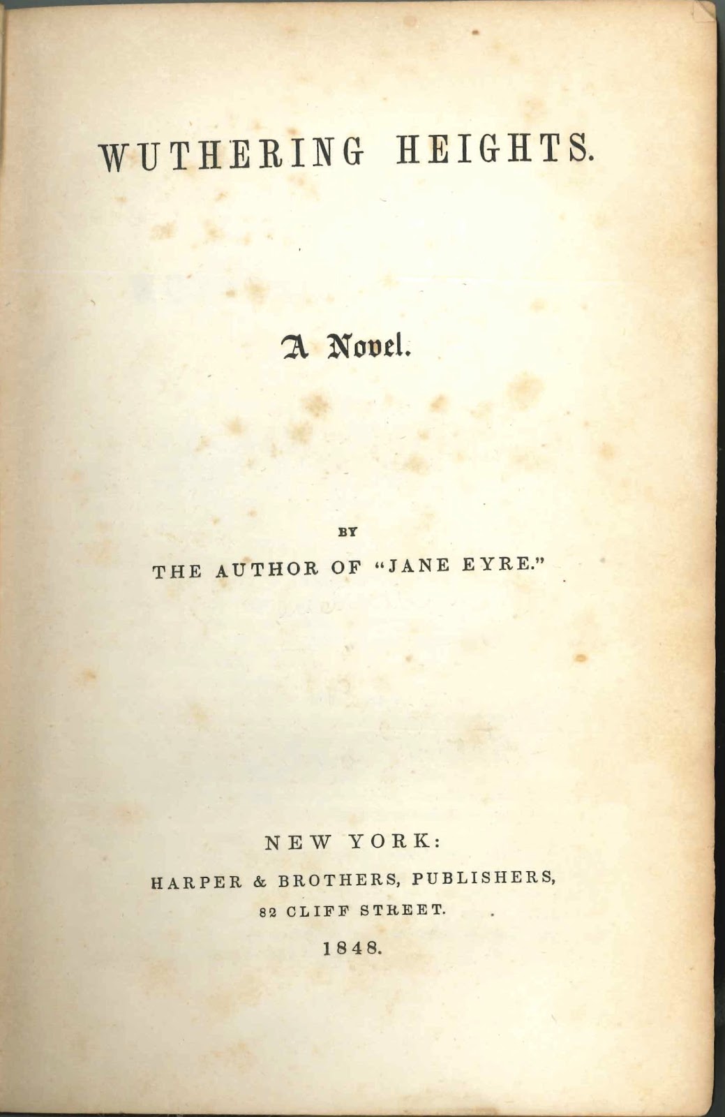 jane eyre wuthering heights