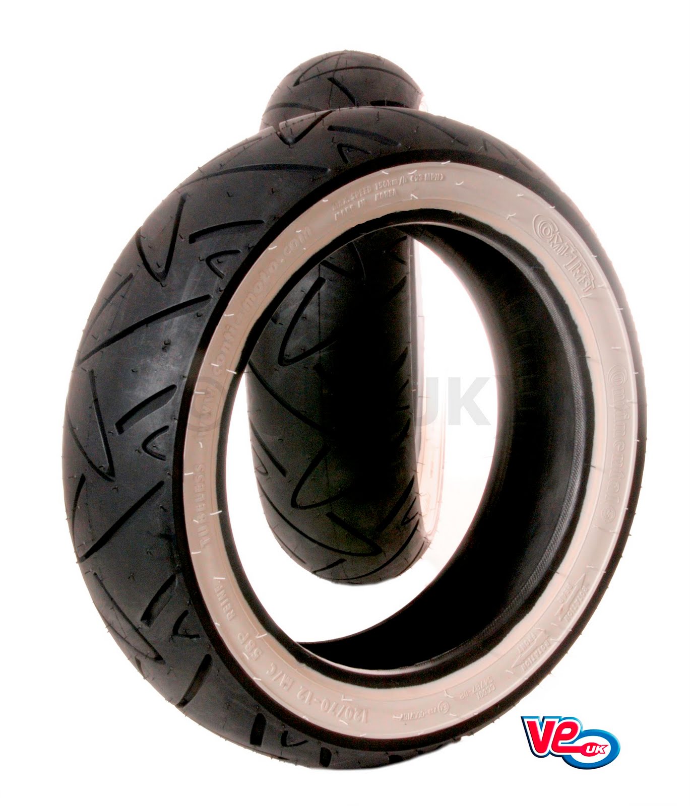 Continental Contitwist White Wall 130 70 12 Universal Scooter Tyre Vespa GTS