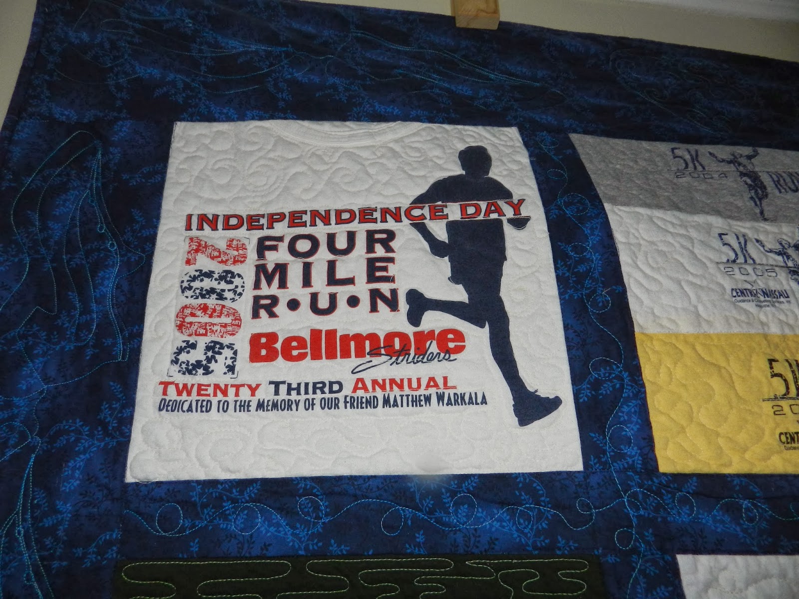 Dinah's Quilts & Embroidery Running TShirt Quilt 2