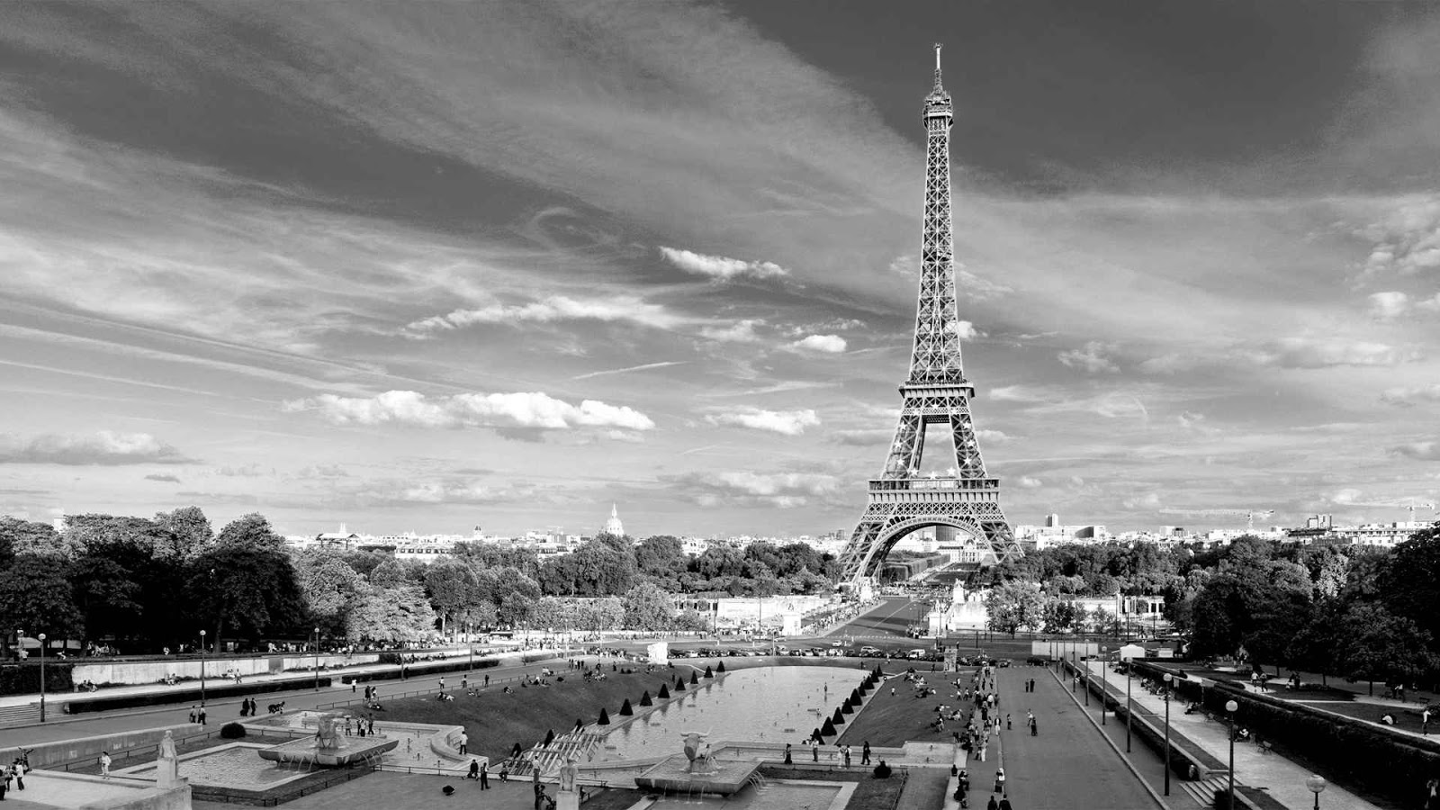 Paris Paris Eiffel Tower Black And White