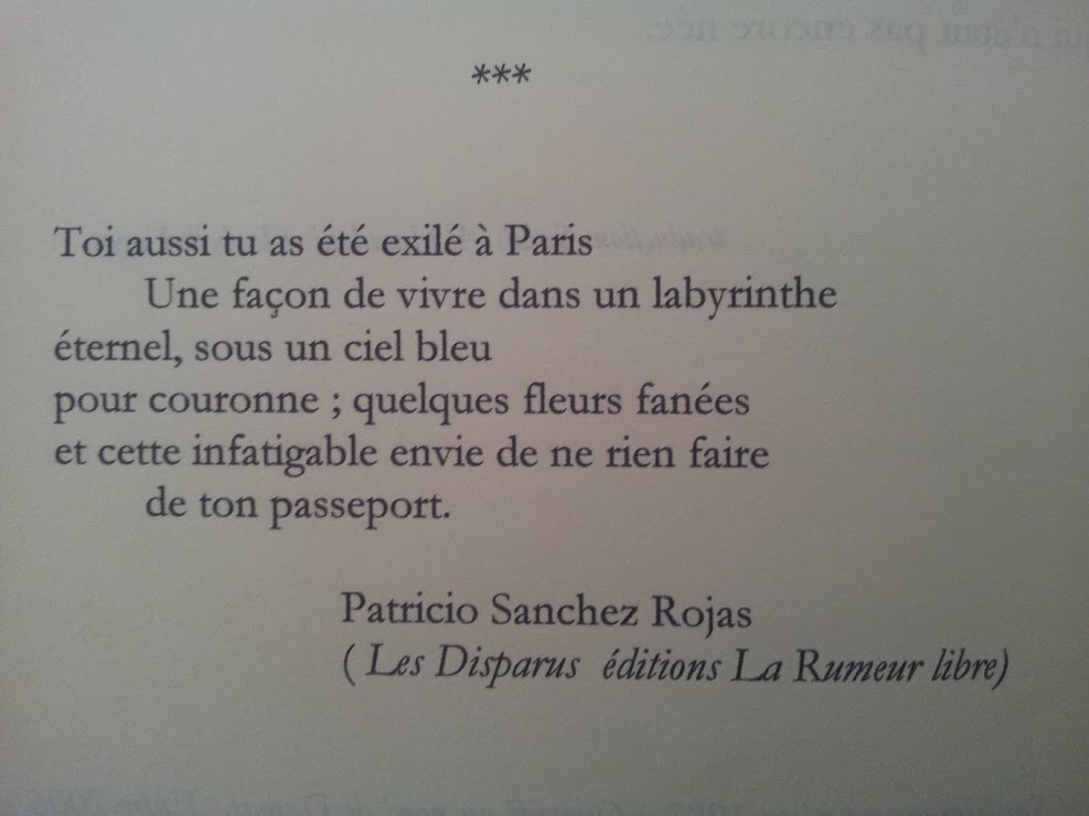 Les Disparus, éditions La Rumeur libre, 2017 - Patricio SANCHEZ-ROJAS