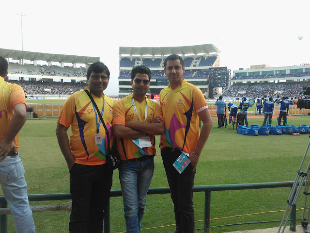 Manoj Bhawuk at Ranchi during Bhojpuri Dabangs vs Veer Marathi, 12th Match on 24 Feb, 2013