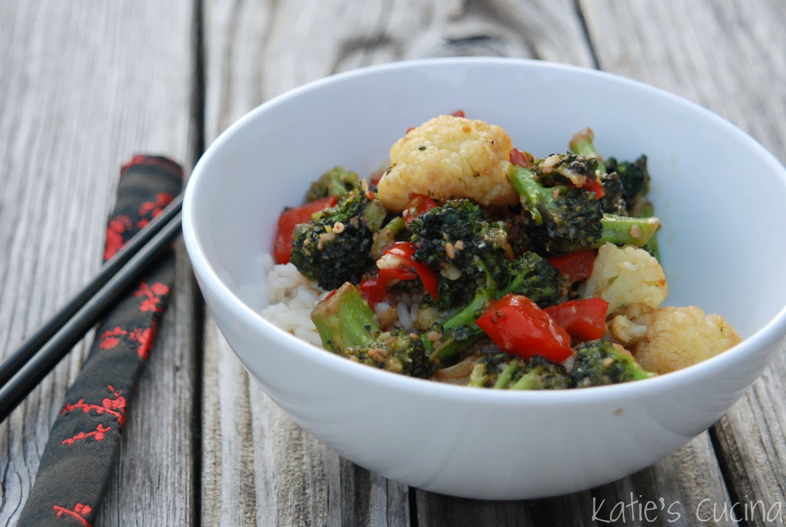 Emeril's Broccoli and Cauliflower StirFry Katie's Cucina