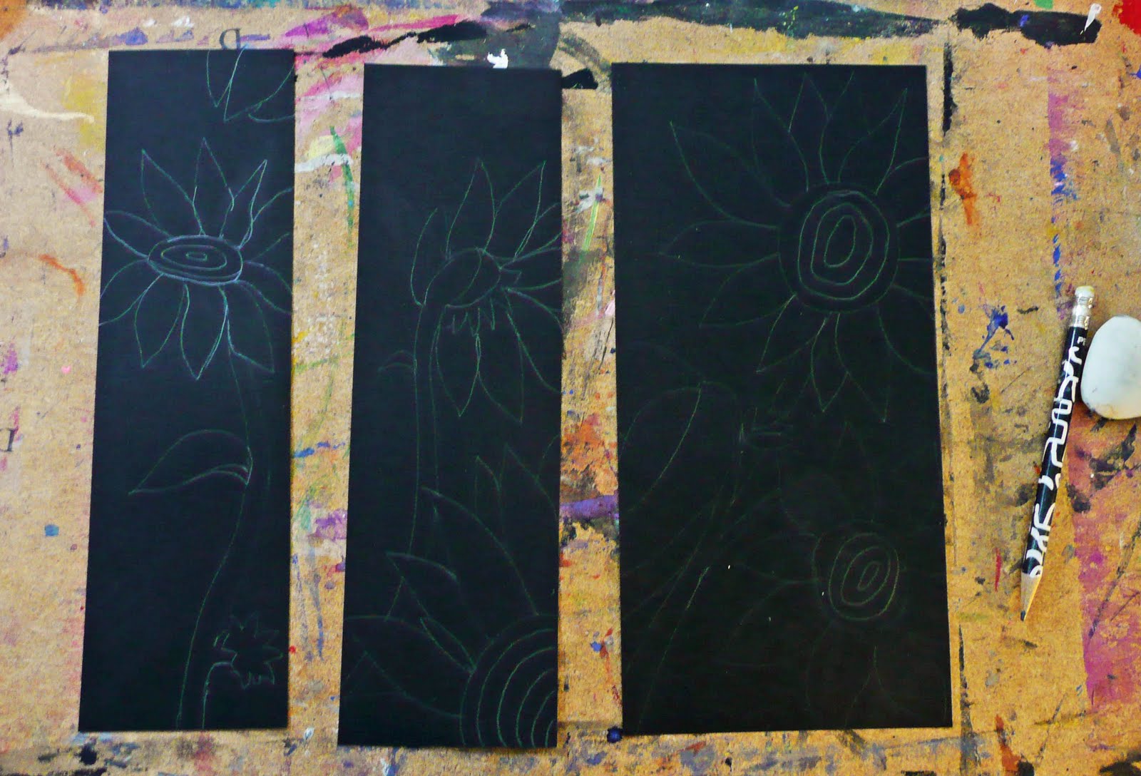 flower-black paper, glue resist with chalk pastels  Homeschool art, Pastel  art, Art lessons middle school