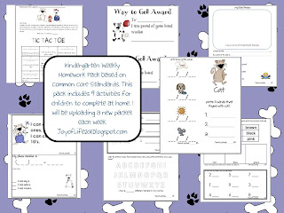Kindergarten Homework/Take Home Pack
