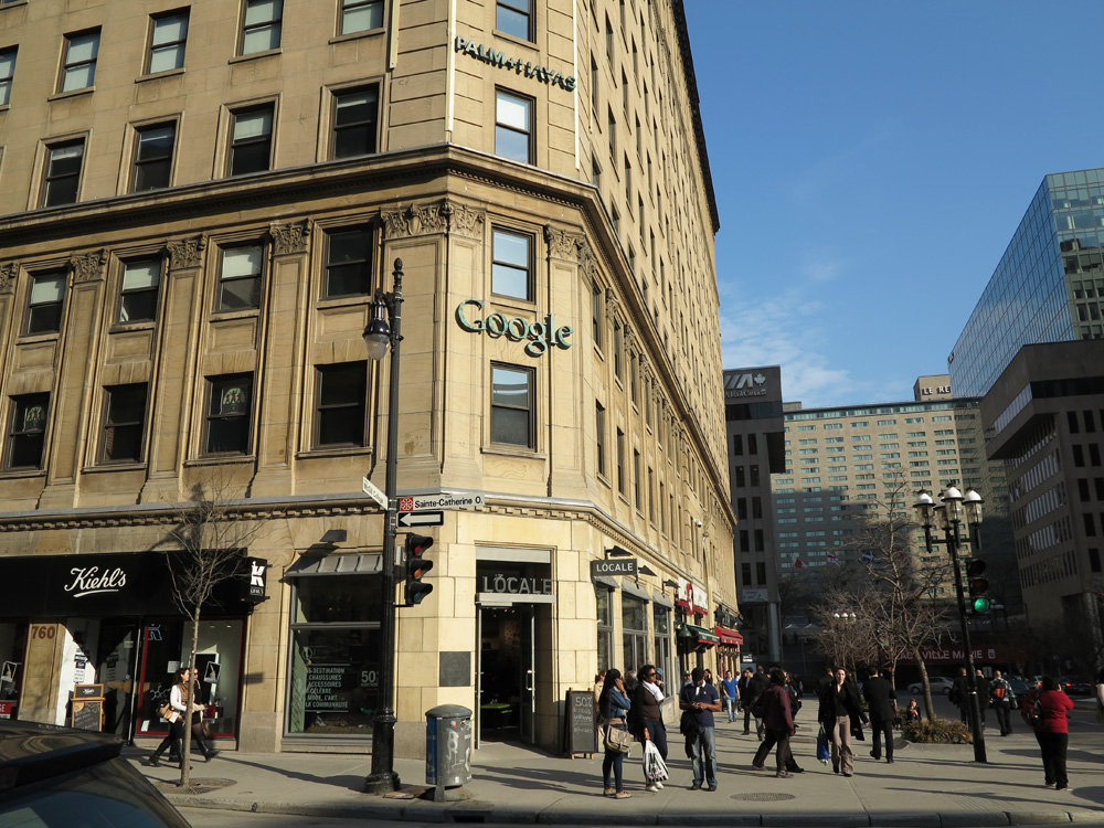 Google gets into its new office in Montreal...