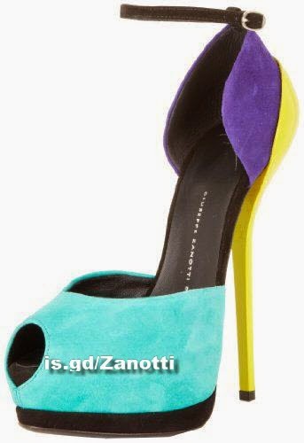 Giuseppe Zanotti Women's Color Block Peep-Toe Ankle Strap Platform Pump