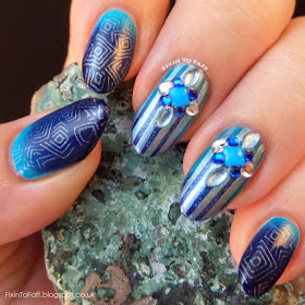 Blue Me Over color colour theme nail art nails
