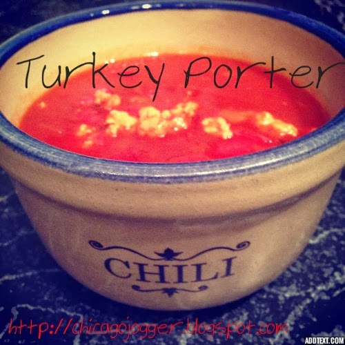 Chicago Jogger Turkey porter chili.