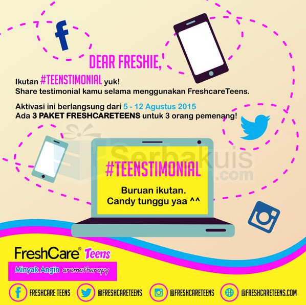 Kuis Teenstimonial Berhadiah 3 Paket Freshcare Teens Kuis Teenstimonial Berhadiah 3 Paket Freshcare Teens