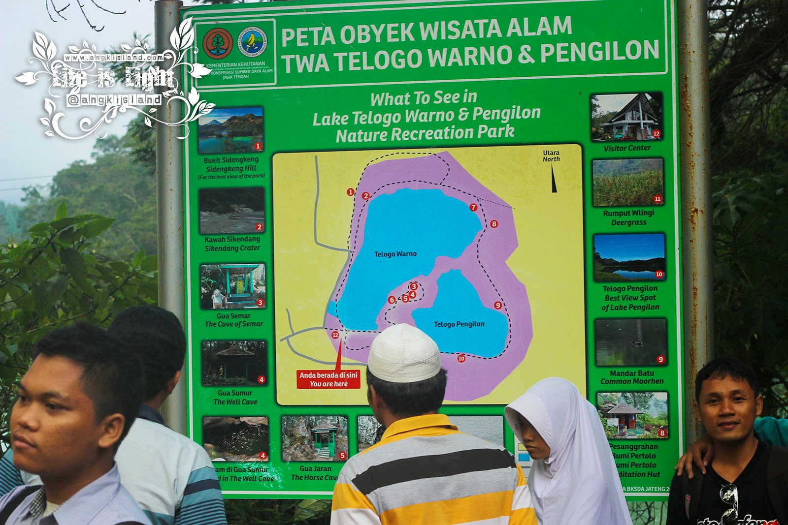 Telaga Warna Dieng Papan Telaga Warna Dieng