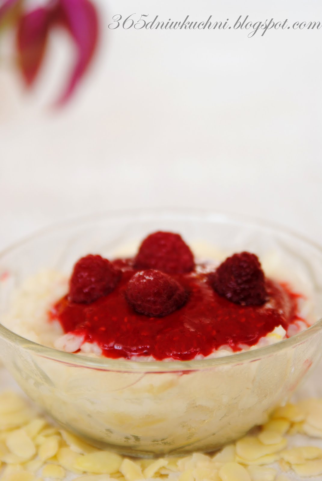 w 365 dni dookoła kuchni Pudding ryżowy z malinami