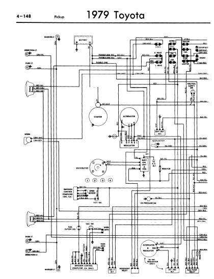 repair-manuals: Toyota Pickup 1979 Wiring Diagrams