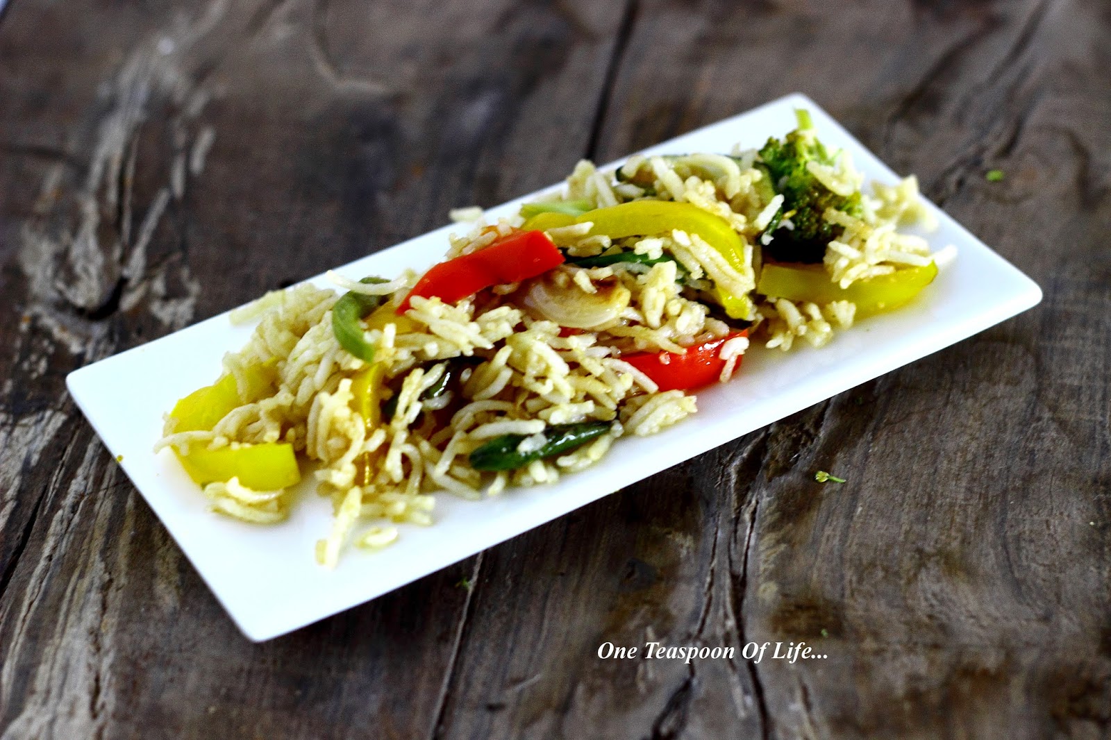 One Teaspoon Of Life Fried Rice with Ginger Garlic Sauce