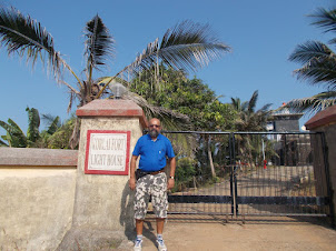 At the entrance gate of Korlai Lighthouse.