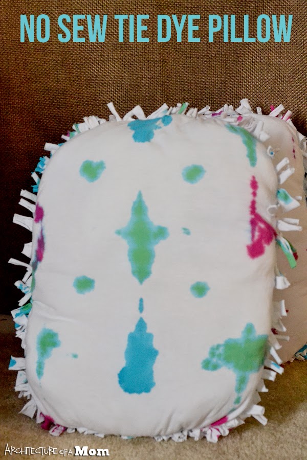 Architecture of a Mom Tie Dye NoSew TShirt Pillows