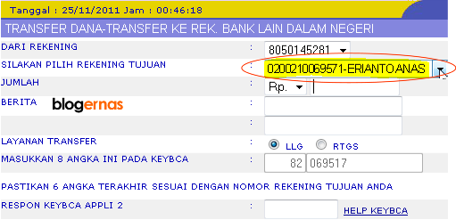 Cara Membuat Daftar Rekening Tujuan Transfer KlikBCA Online