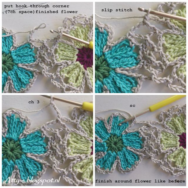 Foto Tutorial + Video: Chal de Flores a Crochet