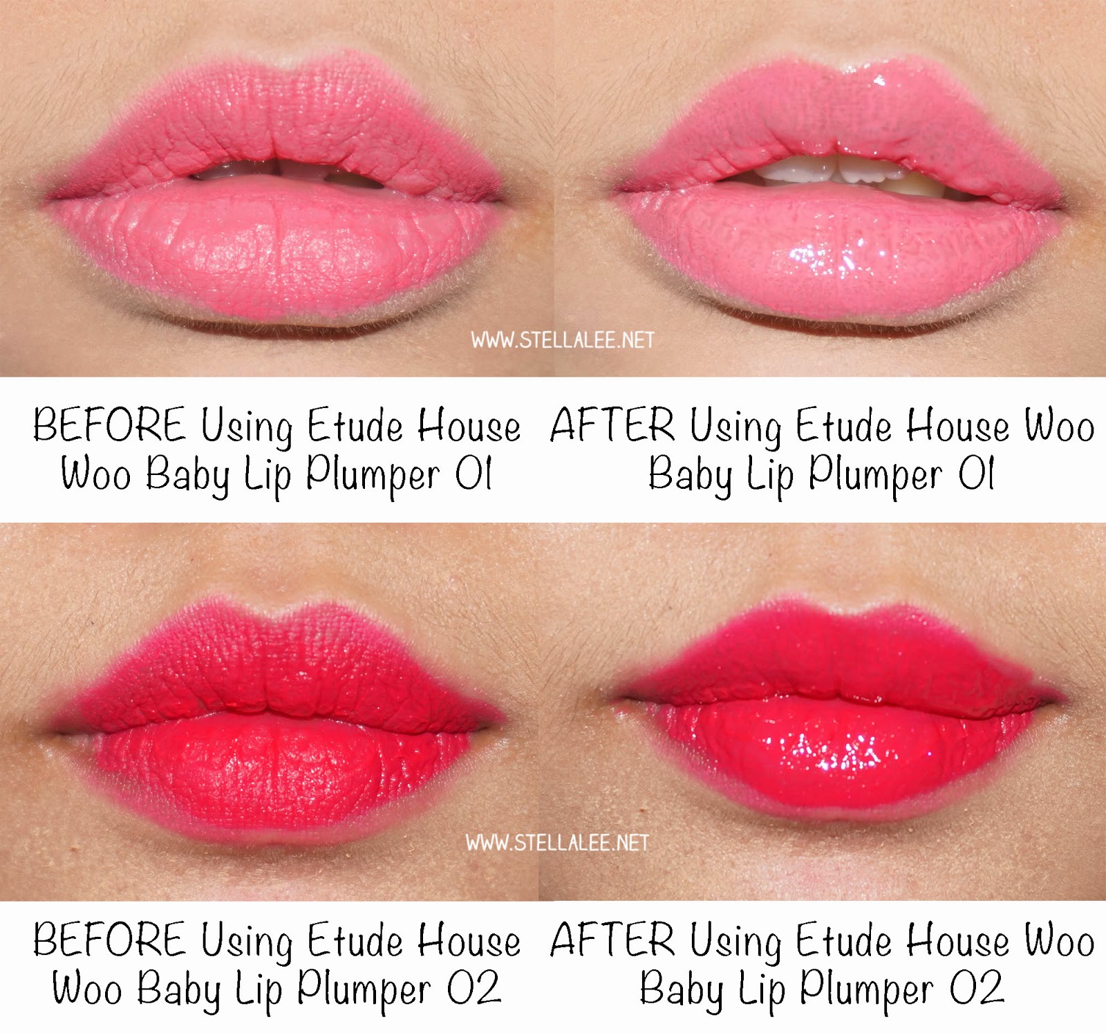 Etude House Woo Baby Lip Plumper Review and Swatch Stella Lee