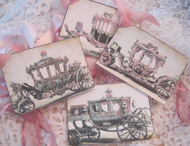 CINDERELLA CARRIAGE Gift Tags